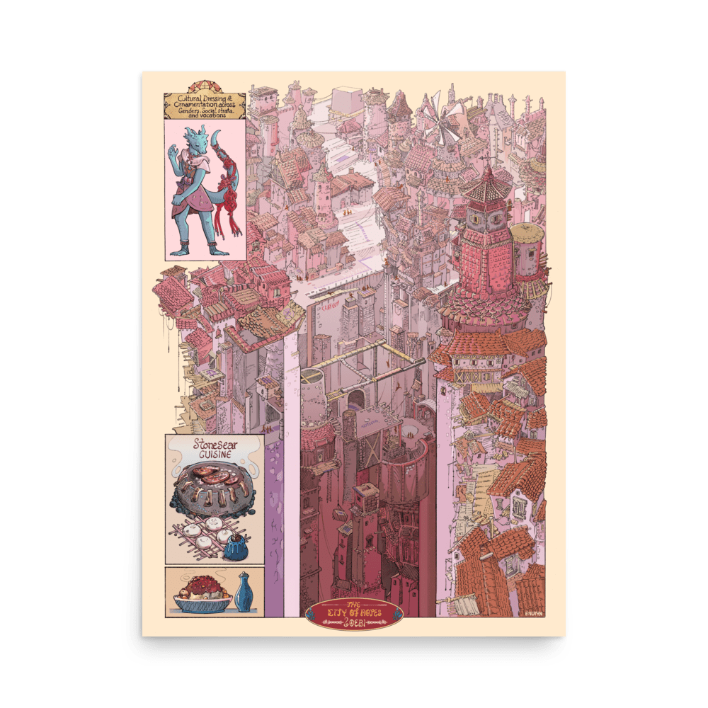 City Of Ropes Matte Poster (Unframed) - The Wandering Inn Store - pirateaba
