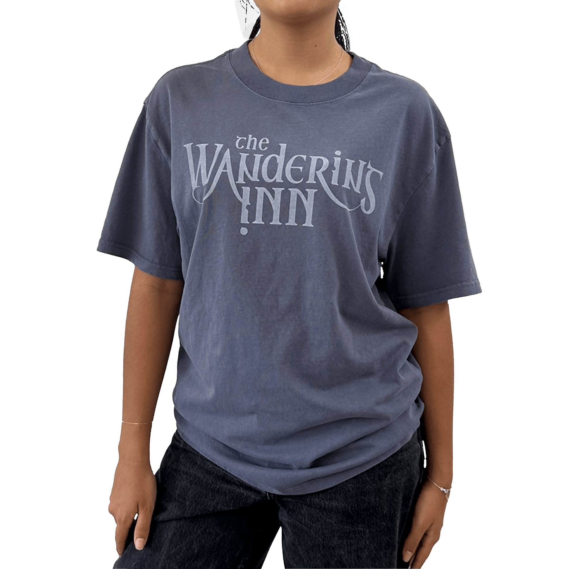 Faded Logo Drop Shoulder Tee - The Wandering Inn Store - pirateaba