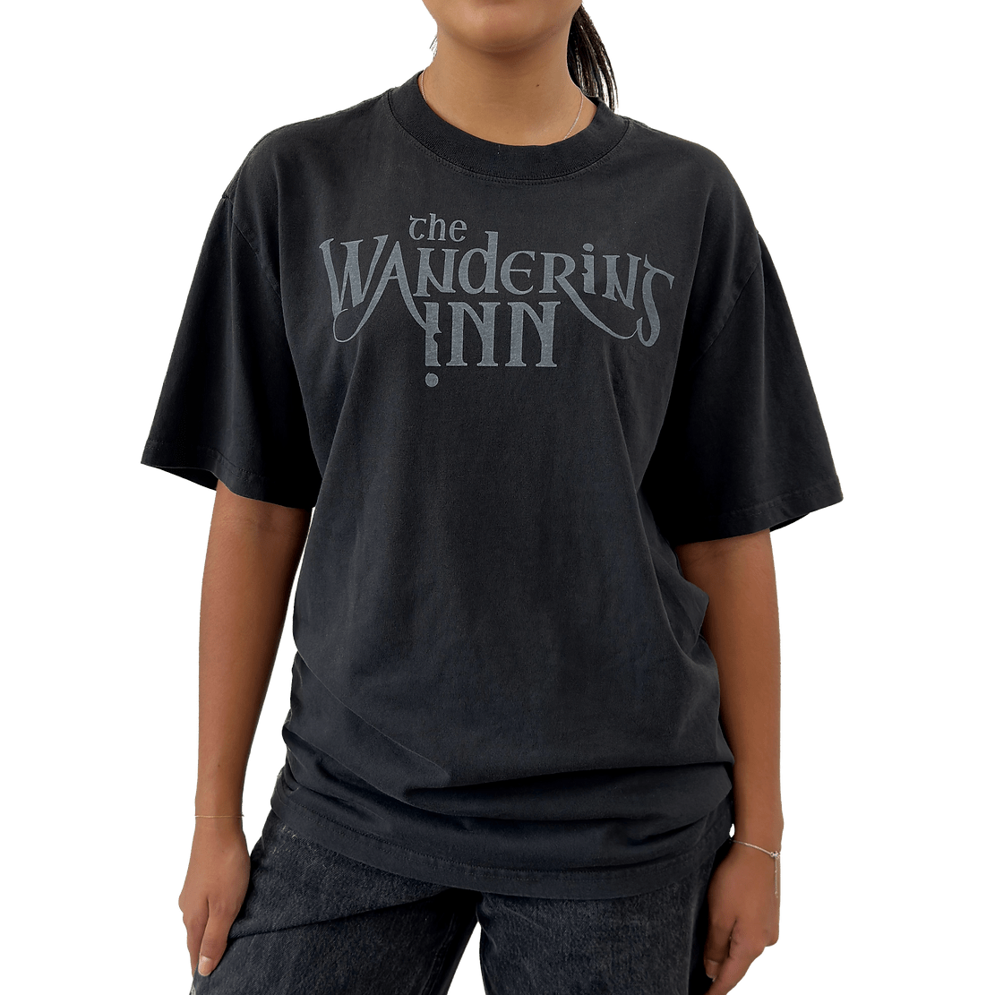 Faded Logo Drop Shoulder Tee - The Wandering Inn Store - pirateaba