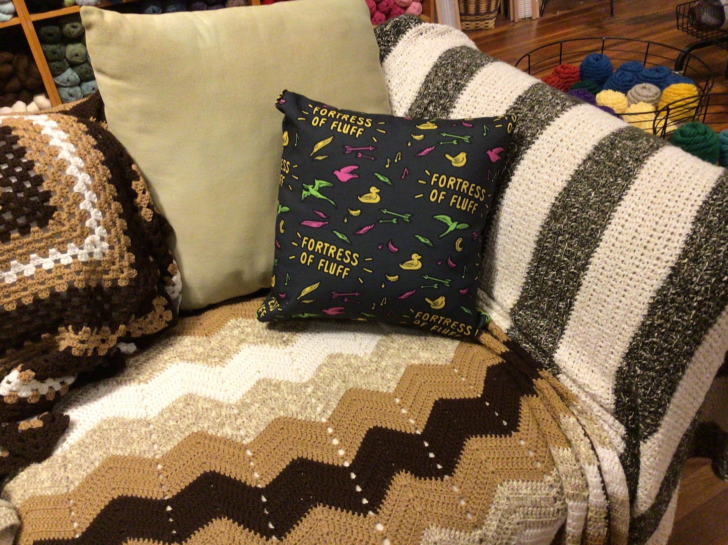 Fortress of Fluff Throw Pillow Case (18" x 18") - The Wandering Inn Store - pirateaba