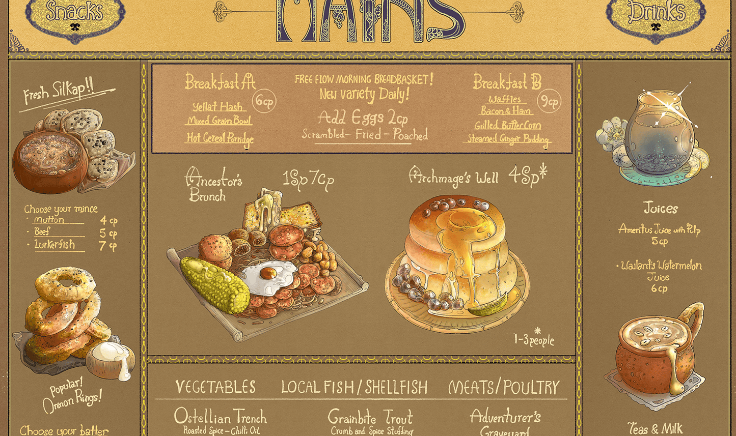 Inn Menu Matte Poster (Unframed) - The Wandering Inn Store - pirateaba