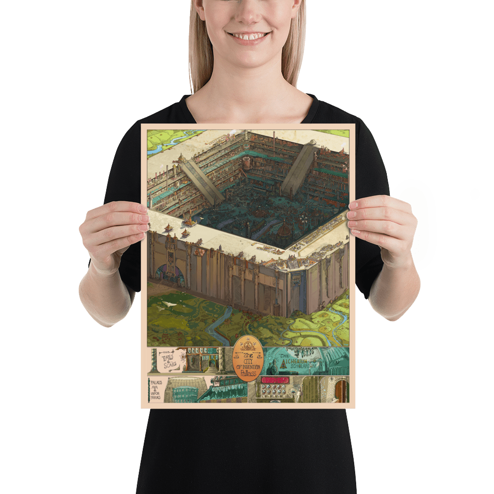 The City Of Invention Matte Poster (Unframed) - The Wandering Inn Store - pirateaba