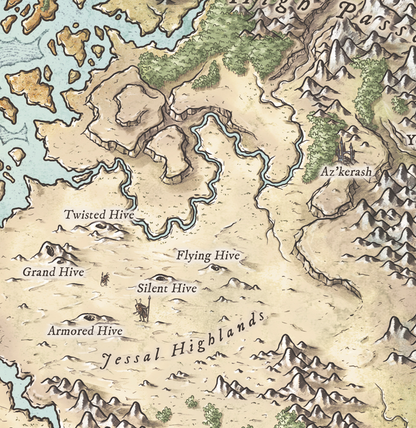 Map of Izril Matte Poster (Unframed)