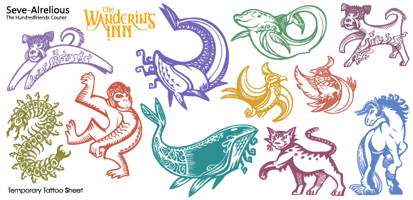 Hundredfriends Courier Tattoo Sheet