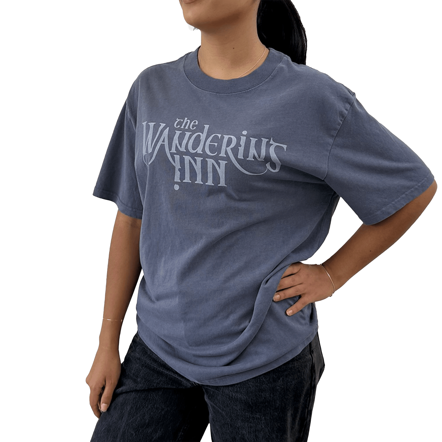 Faded Logo Drop Shoulder Tee - The Wandering Inn Store - pirateaba