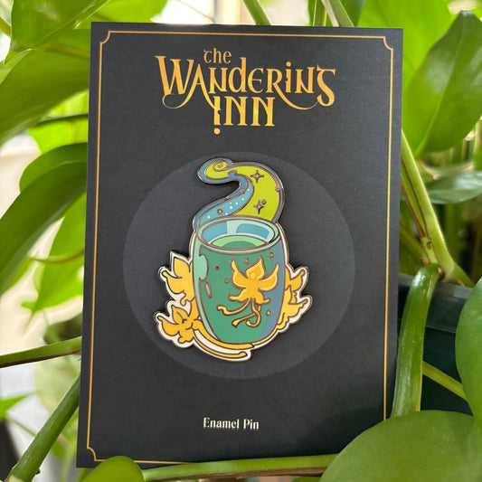 Faerie Flower Drink Enamel Pin - The Wandering Inn Store - pirateaba