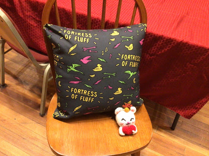 Fortress of Fluff Throw Pillow Case (18" x 18") - The Wandering Inn Store - pirateaba