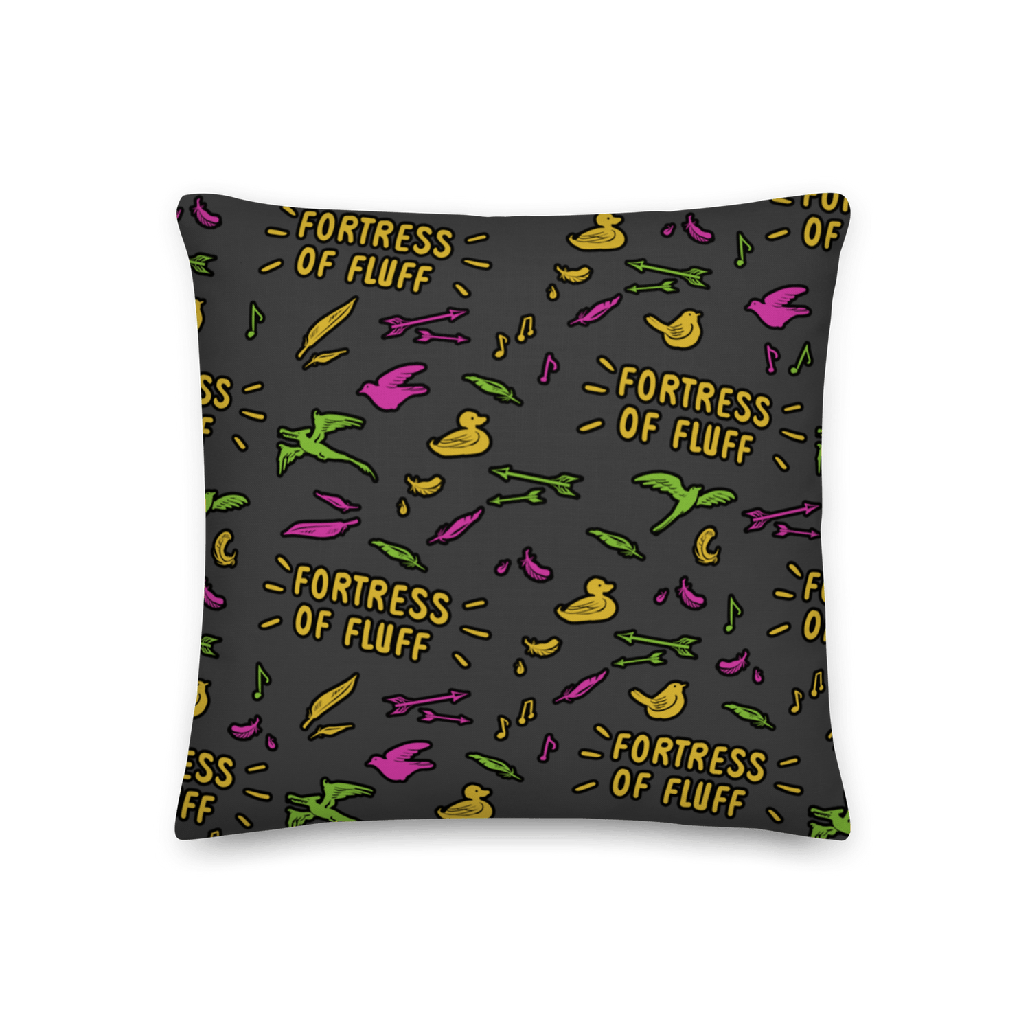 Fortress of Fluff Throw Pillow Case (18" x 18") - The Wandering Inn Store - pirateaba