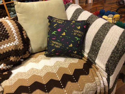 Fortress of Fluff Throw Pillow Case (18" x 18") - The Wandering Inn Store - pirateaba