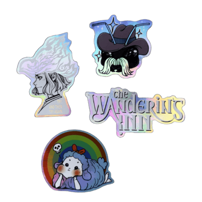 Holo Sticker Set (Set of 4) - The Wandering Inn Store - pirateaba