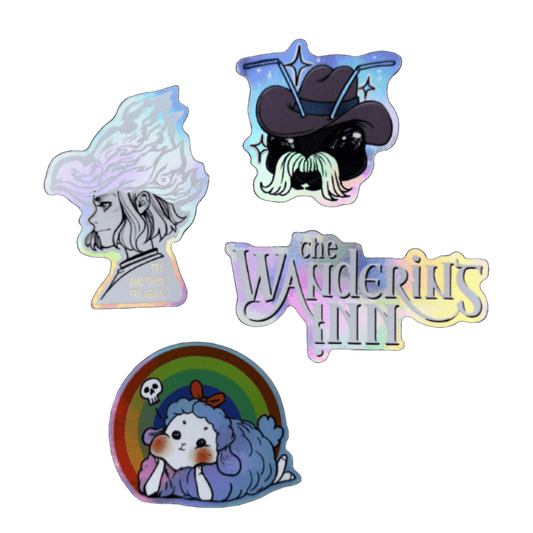 Holo Sticker Set (Set of 4) - The Wandering Inn Store - pirateaba