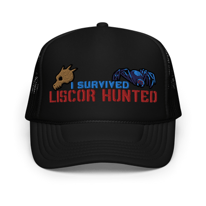 I Survived Liscor Hunted! Foam Trucker Hat - The Wandering Inn Store - pirateaba
