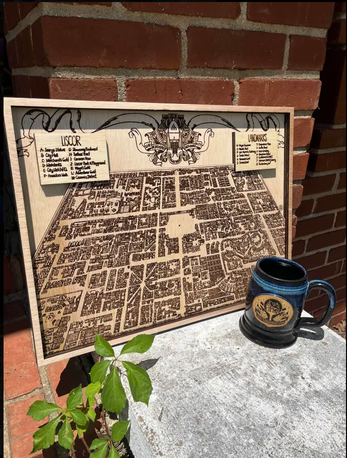 Map of Liscor Wooden Wall Art (Limited Stock)