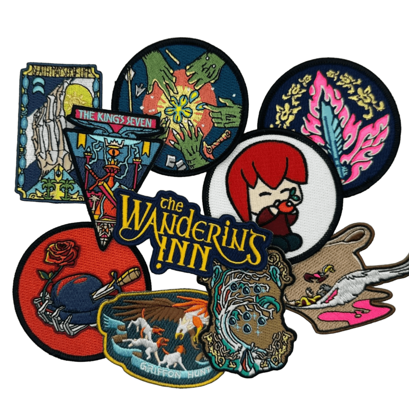 Iron On Embroidered Patches - Bundle of 10 (Pick n Mix) - The Wandering Inn Store - pirateaba
