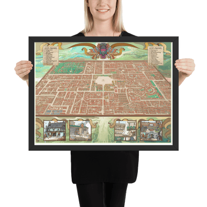Map Of Liscor Matte Poster (Framed) - The Wandering Inn Store - pirateaba