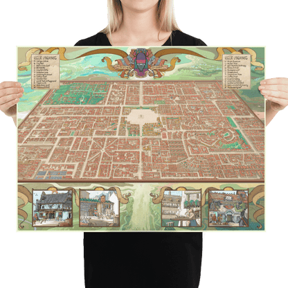 Map Of Liscor Matte Poster (Unframed) - The Wandering Inn Store - pirateaba