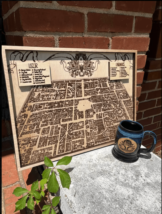 Map of Liscor Wooden Wall Art (Limited Stock) - The Wandering Inn Store - pirateaba