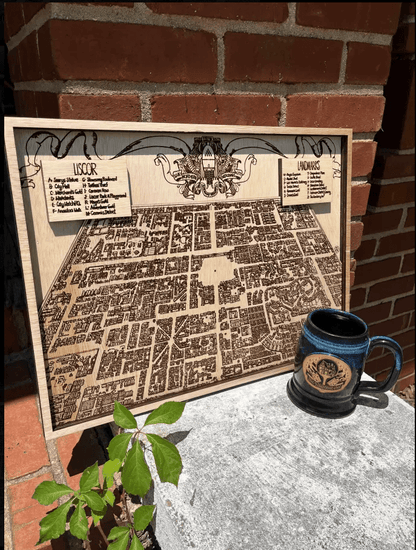 Map of Liscor Wooden Wall Art (Limited Stock) - The Wandering Inn Store - pirateaba