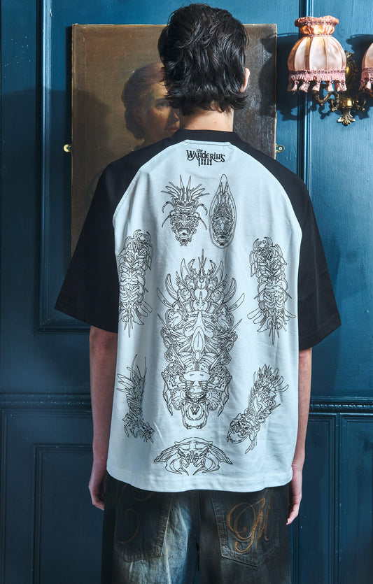 Monsters Raglan Tee - The Wandering Inn Store - pirateaba
